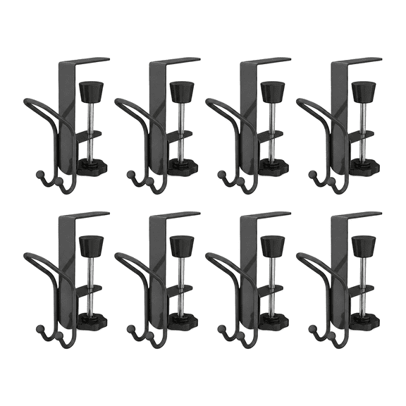 2-in-1 Fireplace Stocking Garland Hanger, Adjustable Metal Mantle Hooks, Holds up to 20 lbs, 8 Pack