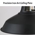 thumbnail image 3 of Lámpara colgante de hierro forjado con acabado satinado, iluminación colgante de metal para pasillo, escalera, pasillo, cocina, porche, comedor, dormitorio, sala de estar (paquete de 2), 3 of 5