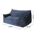 thumbnail image 3 of Noble House Pickerel Bean Bag Chair, Midnight Blue, 3 of 9