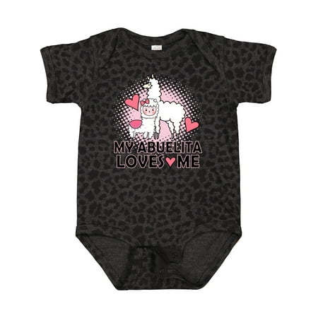 

Inktastic My Abuelita Loves Me Baby Llama Gift Baby Girl Bodysuit