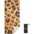 thumbnail image 2 of Orange Leopard Beach Towel 30" x 60", Quick Dry Bath Towel Super Absorbent Lightweight Travel Towel for Beach Yoga Swim Sport Camping Holiday, 2 of 7
