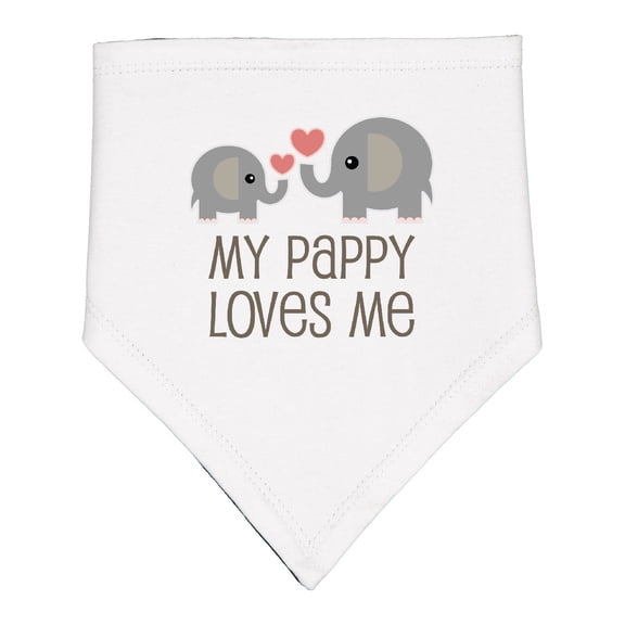 Inktastic My Pappy Grandpa Loves Me Baby Bandana Bib