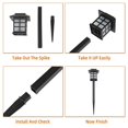 thumbnail image 2 of Zimtown 8PCS LED Design Path Light Solar Powered en negro Zimtown Luces de jardín, 2 of 5