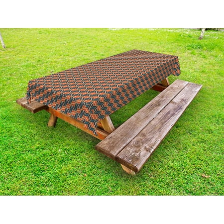 

Abstract Outdoor Tablecloth Rhombuses with Thunder Motif and Hexagon Style Mosaic Design Geometric Pattern Decorative Washable Fabric Picnic Table Cloth 58 X 84 Inches Multicolor by Ambesonne