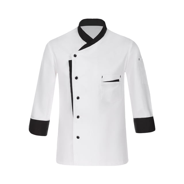 Riismen Unisex Men Women Chef Jacket Estaurant Hotel Work Clothes Kitchen Cooking Uniform White L