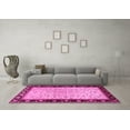 thumbnail image 3 of Ahgly Company Indoor Square Oriental Pink Traditional Area Rugs, 4' Square, 3 of 4