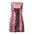 thumbnail image 4 of Unir Women's Sparkly Sequin Dress, Sleeveless Bodycon Mini Dress for Party & Clubwear Events, 1PC, S-XL, 4 of 6