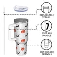 thumbnail image 4 of White Halloween Pumpkins and Bats Tumbler with Handle and Lid,40oz Double Wall Vacuum Insulated Tumbler,Cups Gift for Women and Men, 4 of 7