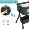thumbnail image 4 of Poit Portable Baby Bassinet, Adjustable Bedside Sleeper for Infants up to 18 Months, Dark Gray, 4 of 8