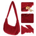 thumbnail image 3 of Arborister Fashion Plush Handbag Pure Color Girl Handbag Winter Plush Handbag Casual Women Handbag, 3 of 10