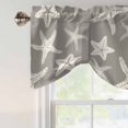 thumbnail image 5 of Starfish Tie Up Valances Curtain, Adjustable Kitchen Summer Beach Nautical Ocean Sea Star Marine Life Gray Valances for Windows Decor, Rod Pocket Short Curtains Set for Bedroom/Bathroom, 42"x18", 5 of 9