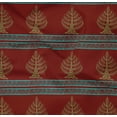 thumbnail image 4 of oneOone Organic Cotton Poplin Twill Fabric Chevron & Tree Block Printed Fabric 1 Yard 42 Inch Wide, 4 of 4
