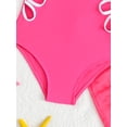thumbnail image 6 of Ohufall Teen Girls Swimsuit Two Piece Sets Fashion Solid Hollow Sling One-Piece Bathing Suits with Wrap Skirt Summer Beach Swimsuit Teenagers Girls, 7-16 Years, 6 of 7