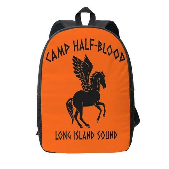 Camp Half Blood Long Island Backpack Simple Lightweight Backpack Fashion Travel Backpack Laptop Backpack 17 Inch