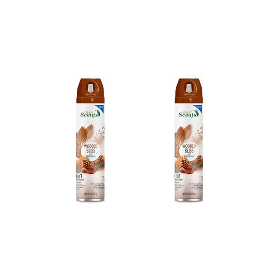 Great Scents Wooded Bliss Aerosol Air Freshener – 9 oz (2 bottles)