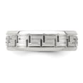 thumbnail image 4 of 925 Sterling Silver Beveled Edge 6mm Brushed Fancy Band Ring Size 13.5 -  Jewelry Gift for Mom, 4 of 6