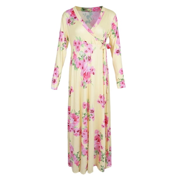 cruzado bohemio con cuello en mujer con estampado floral 2XL