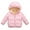 Pink, variant on KYAIGUO Kids Boys Girls Zipper down Jacket Winter Warm Puffer down Hooded Coat Baby Clothes Resistant Soft Lined Puffer Jacket for Newborn Infant Toddler