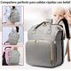 thumbnail image 4 of Mochila Pañalera Convertible a Cuna, Térmicos para Biberón, pañales, ropa de bebé y más para Padres Movsou Diaper Bag-5, 4 of 6