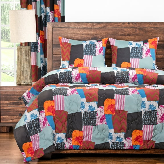 SIScovers Boho 3-piece Comforter Set Blue Full 3 Piece