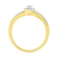 thumbnail image 2 of DGOLD 10kt Yellow Gold Round White Diamond Twisted Swirl Fashion Ring (1/4 cttw), 2 of 4