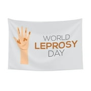 World Leprosy Day Tapestry Banner Backdrop Flag Party Photography Background Wall Decor One Size