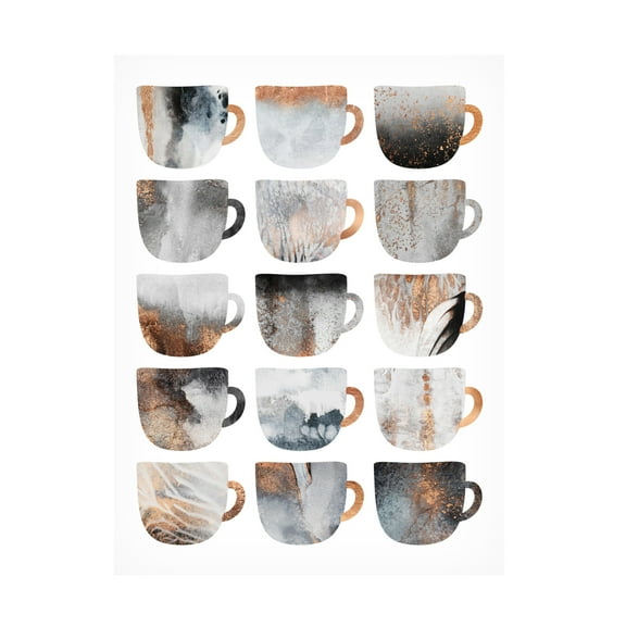 Trademark Fine Art Elisabeth Fredriksson Dreamy Coffee Cups Canvas Wall Art
