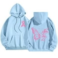 thumbnail image 5 of BLOCLOALO Graphic Hoodies Breast Cancer Awareness Ribbon Printed Drawstring Hoodie Sweatshirt Casual Oversized Long Sleeve Streetwear Pullover Light Blue Xl, 5 of 5