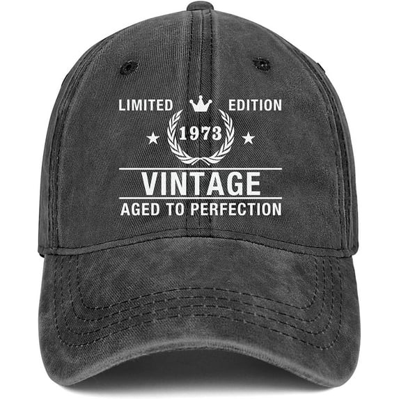 50th Birthday Gifts for Men Women 1973 Hats Vintage 50 Year Old Embroidered Baseball Cap