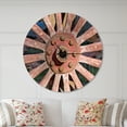 thumbnail image 2 of Designart 'Red Metal Country Wagon Wheel ' Farmhouse wall clock, 2 of 6