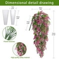 thumbnail image 6 of Girlsshop Artificial Fake Flowers Hanging Plants Vine Plant Indoor Outdoor Decor, Rose, 6 of 9