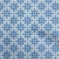 thumbnail image 1 of oneOone Silk Tabby Medium Blue Fabric Asian Block Floral Craft Projects Decor Fabric Printed By The Yard 42 Inch Wide, 1 of 4
