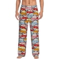 thumbnail image 1 of Kdxio Cute Cars Pattern Men's Pajama Pants, Elastic Waist with Drawstring and Pockets, Comfortable Loungewear-3X-Large, 1 of 6