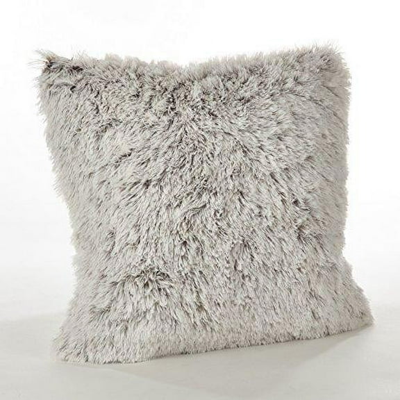 Fennco Styles Juneau Collection Two-Tone Faux Fur Down Filled Throw Pillow - 18"Square (2 Color)