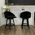 thumbnail image 6 of Hillsdale Furniture Dulcie Wood and Upholstered Counter Height Swivel Stool, Black, 6 of 15