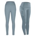 thumbnail image 2 of ZOIGHDA Leggings with Pockets for Women Belly Control Workout Sports Yoga Athletic Leggings for Women(Gray,XX-Large), 2 of 9