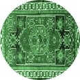 thumbnail image 1 of Ahgly Company Indoor Round Persian Emerald Green Traditional Area Rugs, 6' Round, 1 of 4