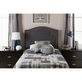 thumbnail image 4 of Baxton Studio Aubrey Modern and Contemporary Dark Grey Fabric Upholstered Twin Size Headboard,Wholesale Interiors, 4 of 5