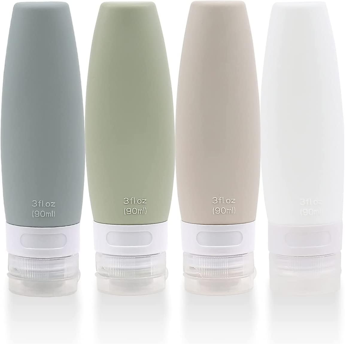 Juego De 11 Botellas De Viaje De Silicona, 30/50/60/80 Ml, Botellas De Viaje Para Rellenar Artículos De Tocador, Accesorios De Viaje, Incluye Dispensador De Champú, Botella De Spray Transparente