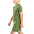 thumbnail image 6 of Amidoa Girls Summer Outfit Sets 2 Piece T-Shirt Short Sleeve and Shorts Set Kids Clothing Sets Army Green Size 4T, 6 of 8