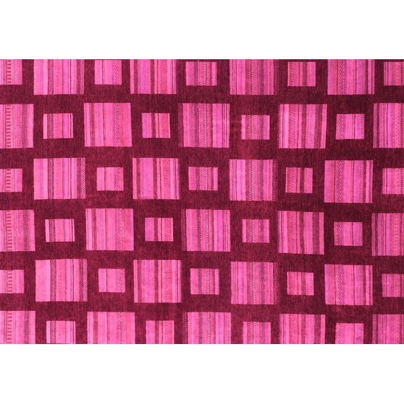 Ahgly Company Indoor Rectangle Abstract Pink Modern Area Rugs, 5' x 7'