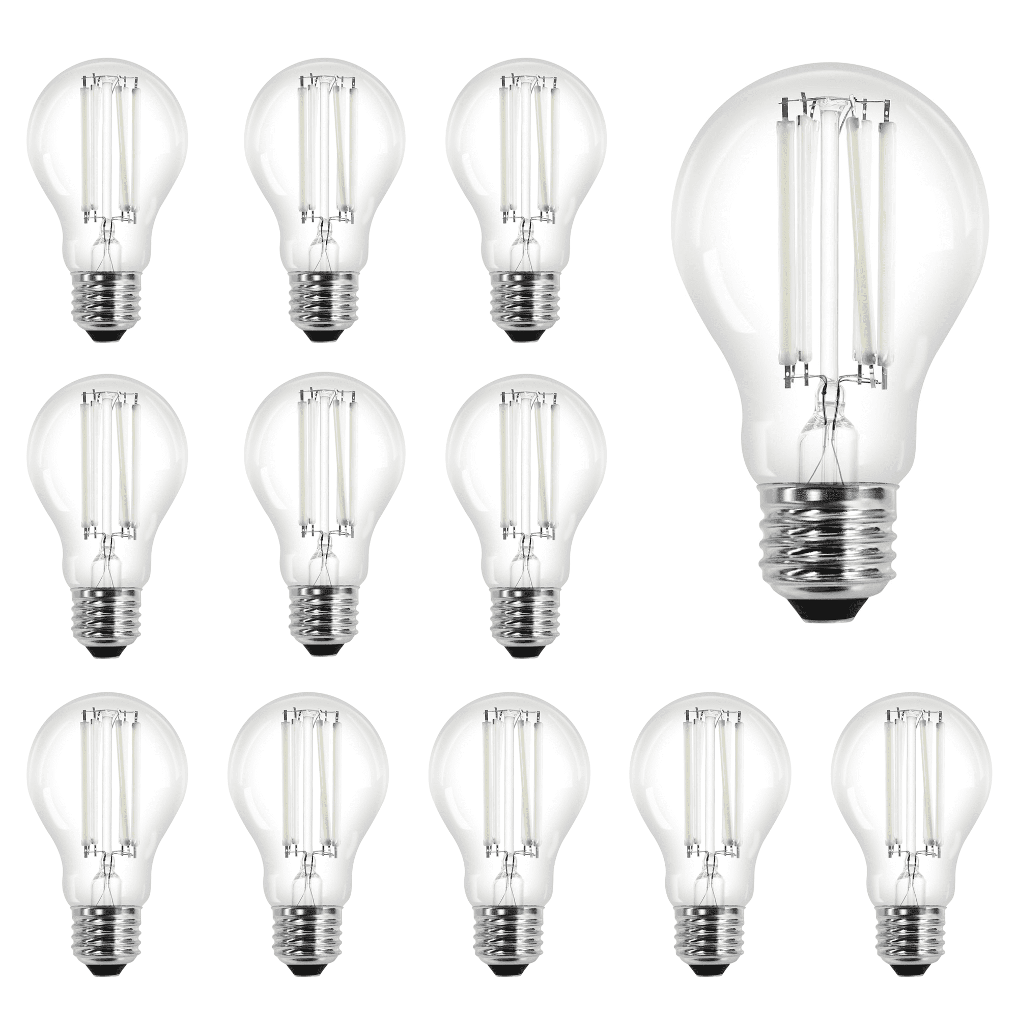 SYLVANIA LED 6.5W (60W Eqv) Soft White General-Purpose Light Bulbs, A19, Med Base, Dimmable, White Filament (12pk)