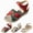 White, variant on Wedge Sandals for Women Fashionable Rhinestones Cute Slides Beaded Decor Bling Bohemian Heels Comfortable Casual Slip on Dress Shoes White Size 6.5
