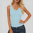 thumbnail image 2 of Vrorvz Sports Tank Womens Sleeveless V Neck Summer Casual Breathable Lightweight Tops for Workout Athletic, 2 of 5
