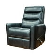 thumbnail image 2 of Aki 36 Inch Swivel Manual Recliner Chair, Luxury Plush Black Faux Leather, 2 of 6