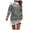 Gray, variant on Christmas Snowflake Print Sweatshirt Dress for Women Long Sleeve Crewneck Pullover Mini Dress Red S