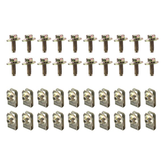 20 Pcs Brand New Zinc Bolts & 20 Pcs Washers for Nissan (08146-6162H) 370Z 350Z