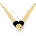 thumbnail image 2 of Body Candy Gold Tone Anodized Titanium Steel Micro Taper Straight Plug Set of 2 8 Gauge, 2 of 2
