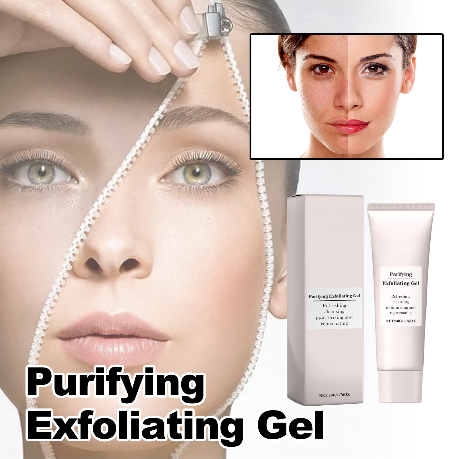 Alvantor Purifying Exfoliating Gel with Salicylic Acid - Deep Clean and Brighten Skin 1.76oz