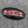thumbnail image 1 of 150*75mm KIA car front engine KIA/KN logo sportage ceed Souranto Serato optima pican to Rio soul K5 stonic luggage badge sticker Black red 150x75mm, 1 of 5